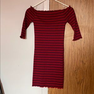 I am selling an off the shoulder Burgundy dress